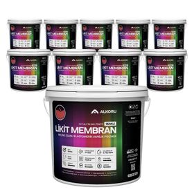 Alkoru Kırmızı Likit Membran Renkli Reçine Esaslı 10x13 kg Sıvı Su Yalıtım Malzemesi
