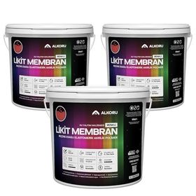 Alkoru Kırmızı Likit Membran Renkli Reçine Esaslı 3x13 kg Sıvı Su Yalıtım Malzemesi