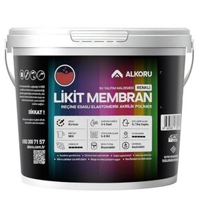 Alkoru Kırmızı Likit Membran Renkli Reçine Esaslı 5 kg Sıvı Su Yalıtım Malzemesi