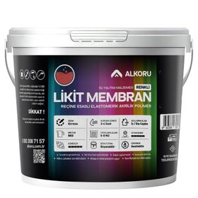 Alkoru Kırmızı Likit Membran Renkli Reçine Esaslı 5 kg Sıvı Su Yalıtım Malzemesi