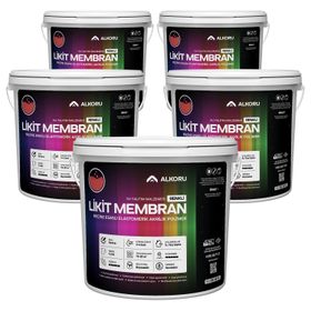 Alkoru Kırmızı Likit Membran Renkli Reçine Esaslı 5x13 kg Sıvı Su Yalıtım Malzemesi