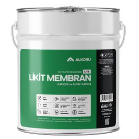 Alkoru Lite Likit Membran Kauçuk ve Elyaf Katkılı 15 kg Sıvı Su Yalıtım Malzemesi