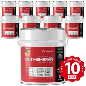 Alkoru Süper Likit Membran Kauçuk ve Elyaf Katkılı 10x15 kg Sıvı Su Yalıtım Malzemesi
