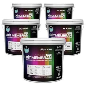 Alkoru Yeşil Likit Membran Renkli Reçine Esaslı 5x13 kg Sıvı Su Yalıtım Malzemesi