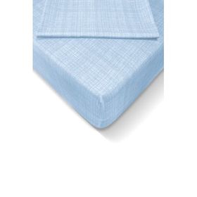 Alla Turca 100x200 cm Açık Mavi Ranforce Lastikli Çarşaf Seti