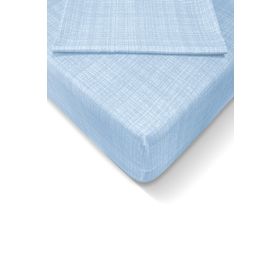 Alla Turca 100x200 cm Açık Mavi Ranforce Lastikli Çarşaf Seti
