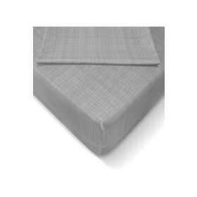 Alla Turca 100x200 cm Gri Ranforce Lastikli Çarşaf Seti