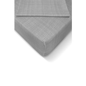Alla Turca 100x200 cm Gri Ranforce Lastikli Çarşaf Seti