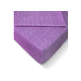Alla Turca 100x200 cm Mor Ranforce Lastikli Çarşaf Seti