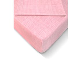 Alla Turca 100x200 cm Pembe Ranforce Lastikli Çarşaf Seti