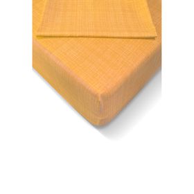 Alla Turca 100x200 cm Sarı Ranforce Lastikli Çarşaf Seti
