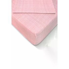 Alla Turca 100x200 cm Toz Pembe Ranforce Lastikli Çarşaf Seti