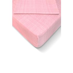 Alla Turca 100x200 cm Toz Pembe Ranforce Lastikli Çarşaf Seti