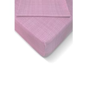 Alla Turca 120x200 cm Pembe Ranforce Lastikli Çarşaf Seti