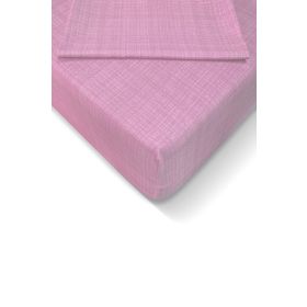 Alla Turca 120x200 cm Pembe Ranforce Lastikli Çarşaf Seti