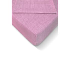 Alla Turca 120x200 cm Pembe Ranforce Lastikli Çarşaf Seti