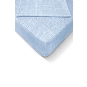 Alla Turca 160x200 cm Açık Mavi Ranforce Lastikli Çarşaf Seti