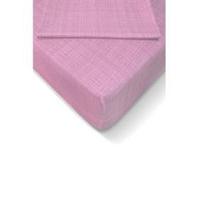 Alla Turca 160x200 cm Pembe Ranforce Lastikli Çarşaf Seti