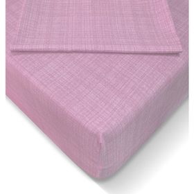 Alla Turca 160x200 cm Pembe Ranforce Lastikli Çarşaf Seti