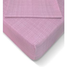 Alla Turca 160x200 cm Pembe Ranforce Lastikli Çarşaf Seti