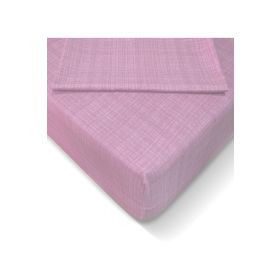 Alla Turca 160x200 cm Pembe Ranforce Lastikli Çarşaf Seti