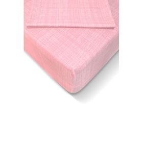 Alla Turca 160x200 cm Toz Pembe Ranforce Lastikli Çarşaf Seti