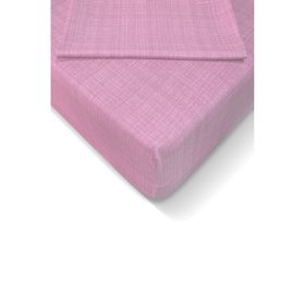 Alla Turca 180x200 cm Pembe Ranforce Lastikli Çarşaf Seti