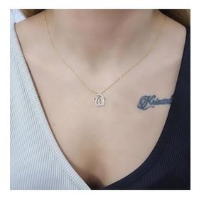 Allah Yazılı 18K Altın Kaplama Kolye