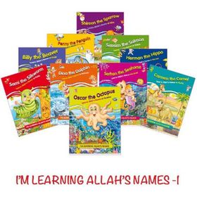 Allahın İsimlerini Öğreniyorum 1 - Set (İngilizce - 10 Kitap)