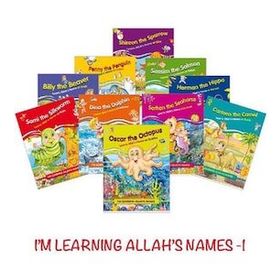 Allahın İsimlerini Öğreniyorum 1 - Set (İngilizce - 10 Kitap)