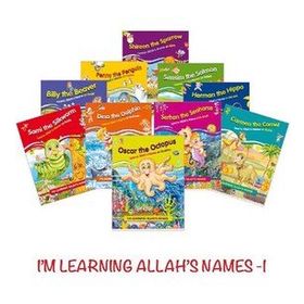 Allahın İsimlerini Öğreniyorum 1 - Set (İngilizce - 10 Kitap)