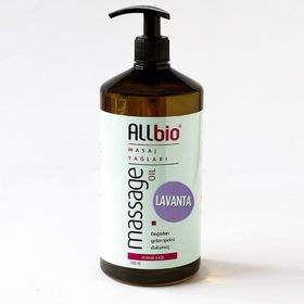 Allbio 1000 ml Lavanta Masaj Yağı
