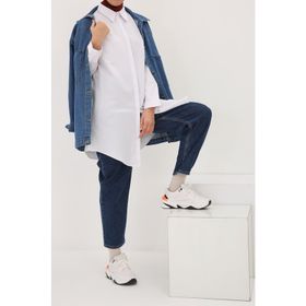 Allday 116 8788 00 Kadın Beyaz Gizli Patlı Gömlek Tunik
