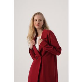 Allday 23OB41007AL0 Koyu Bordo Düğmeli Rahat Kalıp Örme Ceket