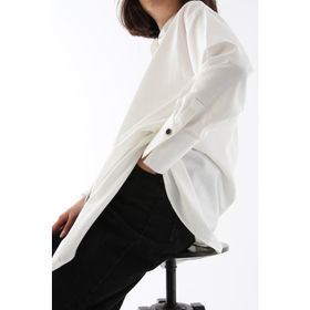 Allday 51268 Ekru Gizli Patlı Ekoseli Gömlek Tunik