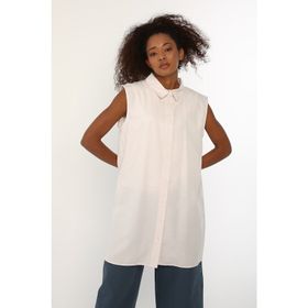 Allday BDX51084K Açık Pembe Kolsuz Basic Gömlek Tunik