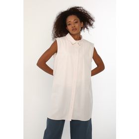 Allday BDX51084K Açık Pembe Kolsuz Basic Gömlek Tunik