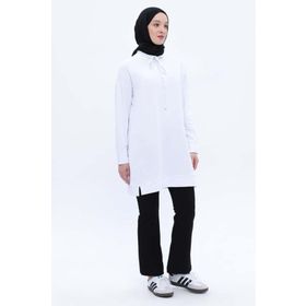 Allday Beyaz Rahat Kalıp Sweat Tunik
