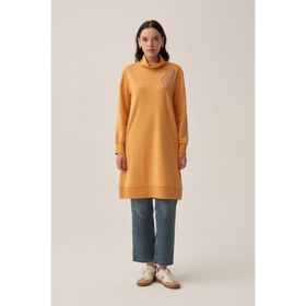 ALLDAY Kirli Sarı-Taş İşlemeli Pamuklu Tunik