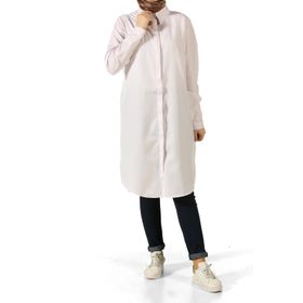 Allday Pembe Gizli Patlı Kadın Gömlek Tunik