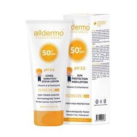 Alldermo Panthenol Çocuklar İçin Güneş Koruyucu Losyon SPF50 + 200 ml