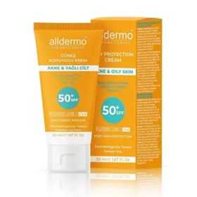 Alldermo Spf 50 50 ml Akne Karşıtı Yağlı Ciltler Güneş Kremi