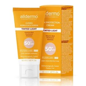 Alldermo SPF 50 50 ml Renkli Tüm Cilt Tipleri Güneş Kremi