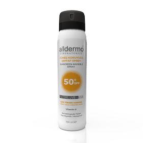Alldermo SPF50+ İnvisible 150 ml Güneş Koruyucu Şeffaf Sprey