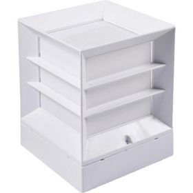 Alles 22.5 x 22.5 x 28 cm Beyaz Kasa Set Üstü Panjurlu Küp Bahçe Armatürü Dış Mekan Aplik