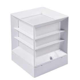 Alles 22.5 x 22.5 x 28 cm Beyaz Kasa Set Üstü Panjurlu Küp Bahçe Armatürü Dış Mekan Aplik
