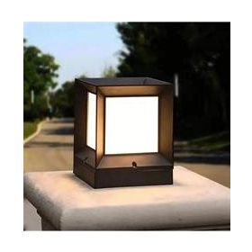 Alles 22.5 x 22.5 x 28 cm Siyah Kasa Set Üstü Küp Bahçe Armatürü Dış Mekan Aplik