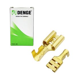 Allestock 9.8 mm 100'lü Kablo Ucu Dişi Terminal Sarı Kablo