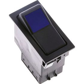 Allestock Ampullü 24V Universal Mavi Lensli Anahtar Düğme 3 Pin Rocker Switch