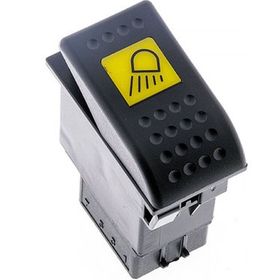 Allestock Ampullü 24V Universal Yan İşaret Lamba Düğmesi Anahtarı 2 Pin Rocker Switch Buton